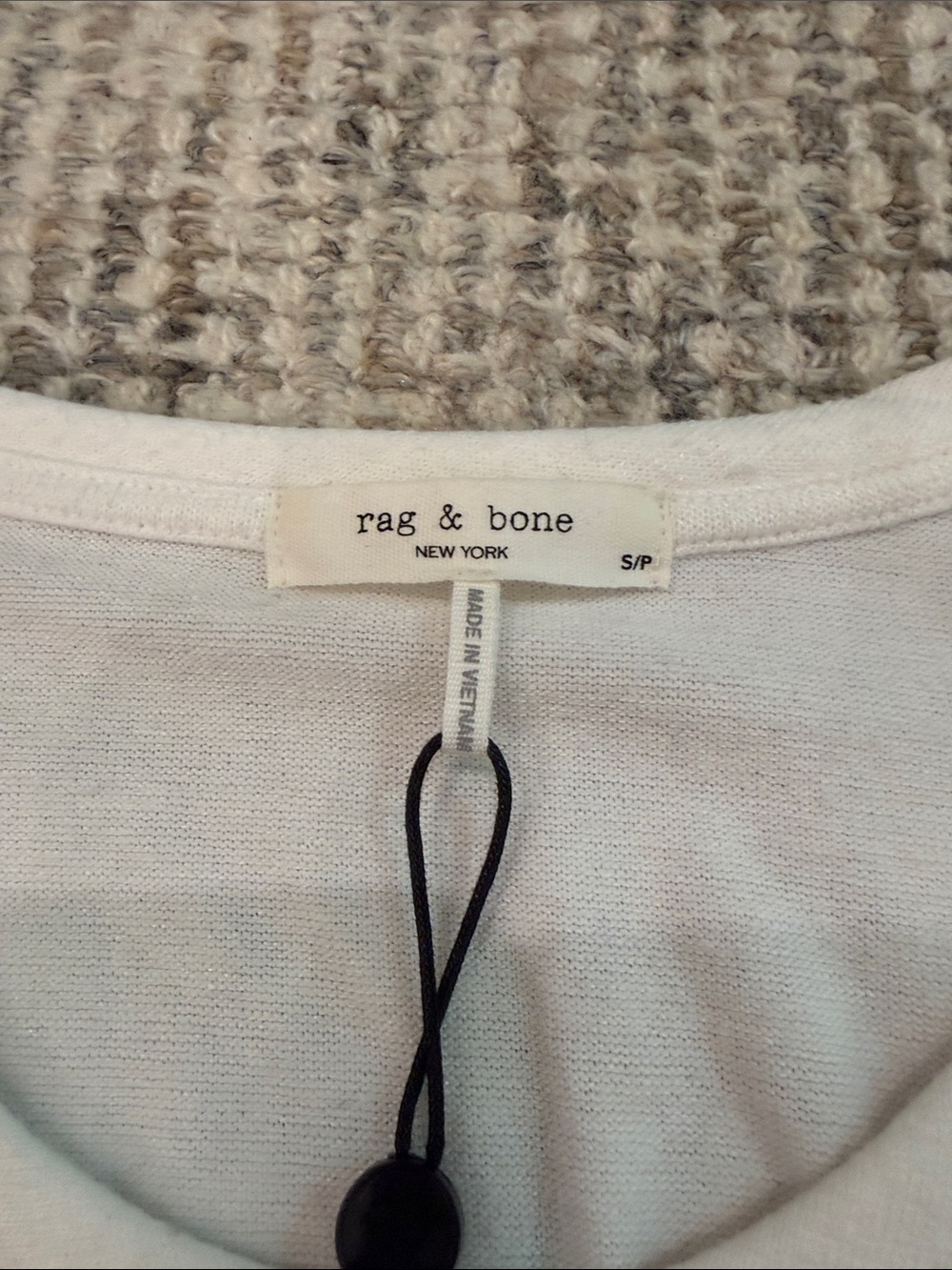 RAG AND BONE White Long-Sleeve Crewneck Tee - Picture 2 of 5